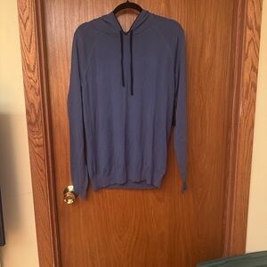 Stylish Blue merino hooded Sweater for Men
